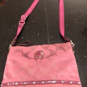Coach signature cross body bag